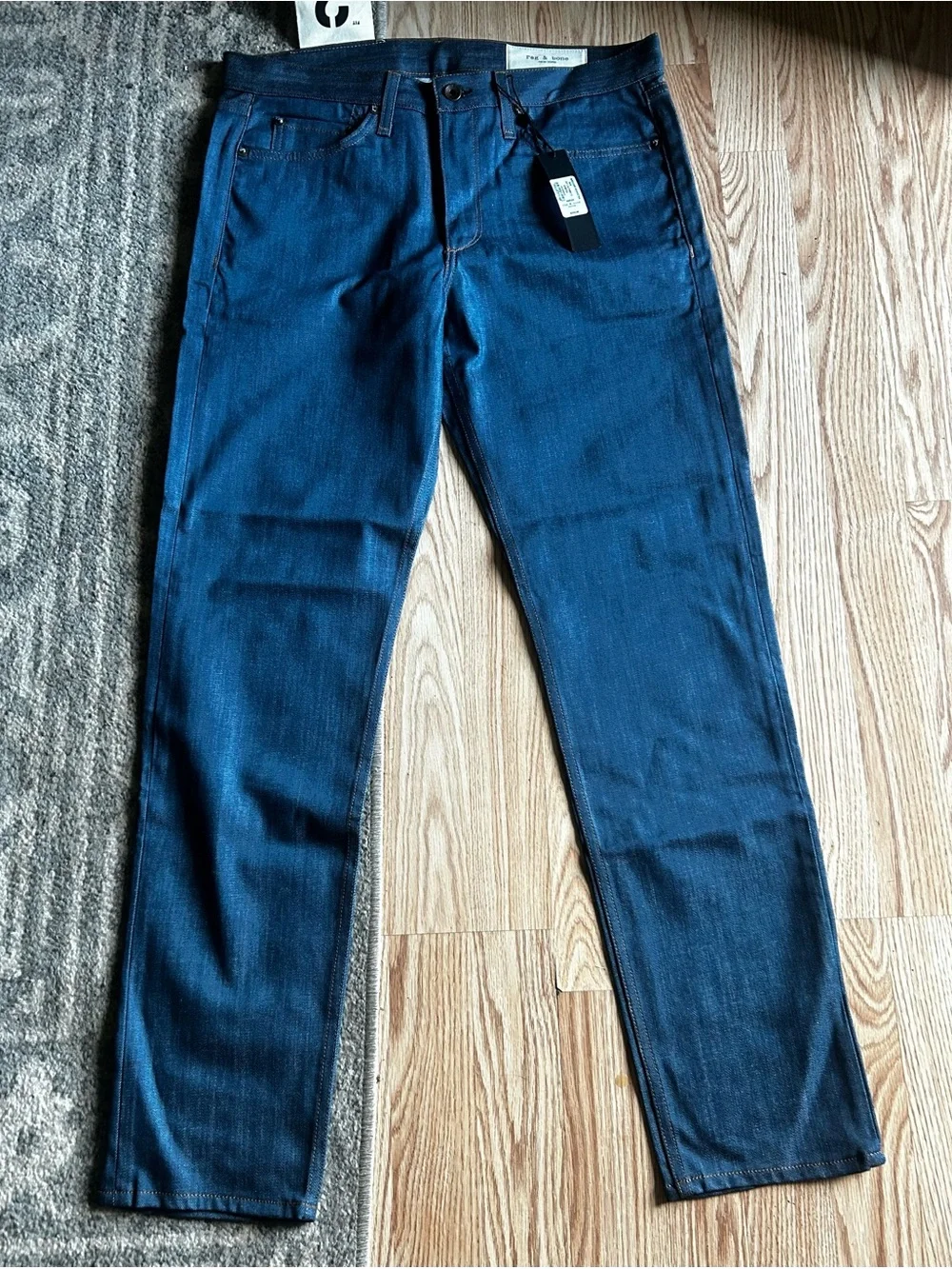 Rag & Bone Men’s Fit 2 Slim Jeans 33x32 NWT Dark Wash Stretch Denim